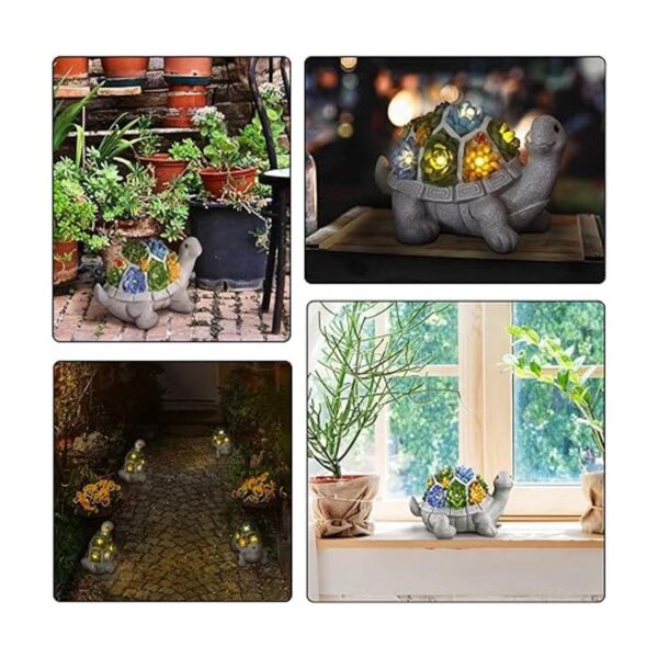 LESES Estatuas de jardín Figura ornamental de tortuga de_6