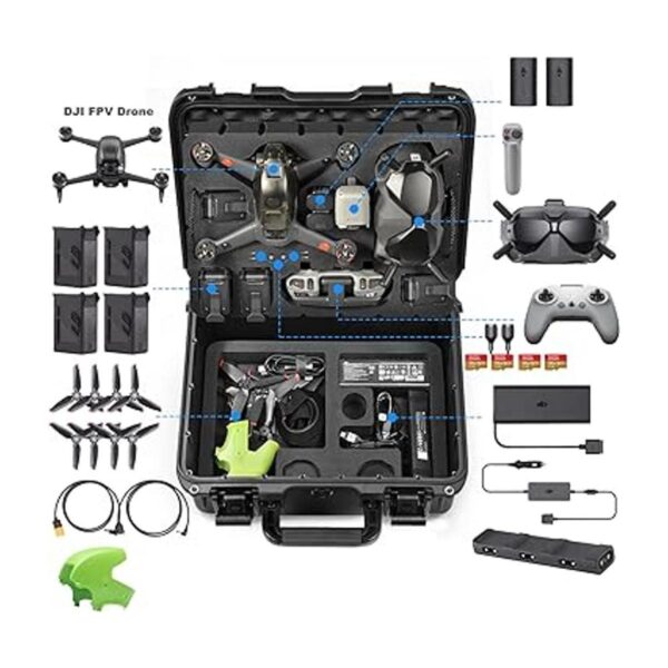LEKUFEE Funda rígida impermeable compatible con DJI FPV_2