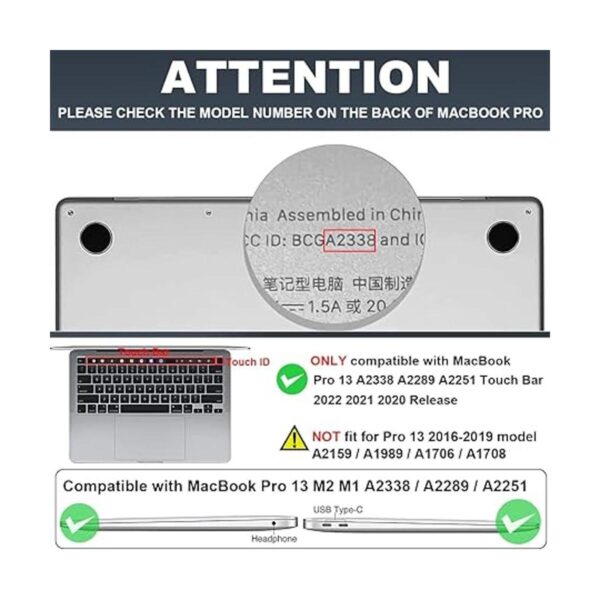 LCMOCICO Funda para MacBook Pro de 13 pulgadas M2 2022_2