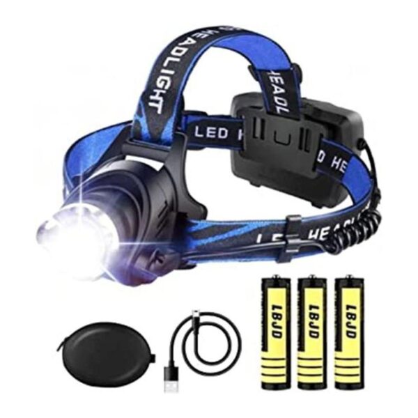 LBJD Faro LED recargable entrada y salida USB súper_1