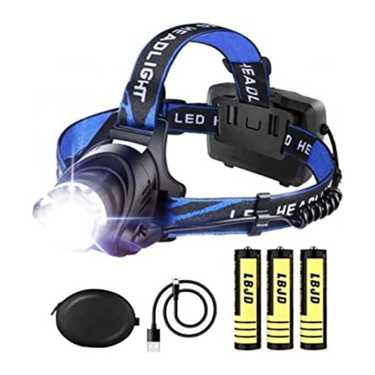 LBJD Faro LED recargable entrada y salida USB súper