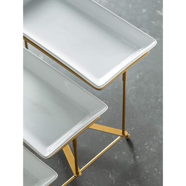 LAUCHUH Soporte para servir de 3 niveles con bandeja de