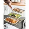 LAUCHUH Soporte para servir de 3 niveles con bandeja de