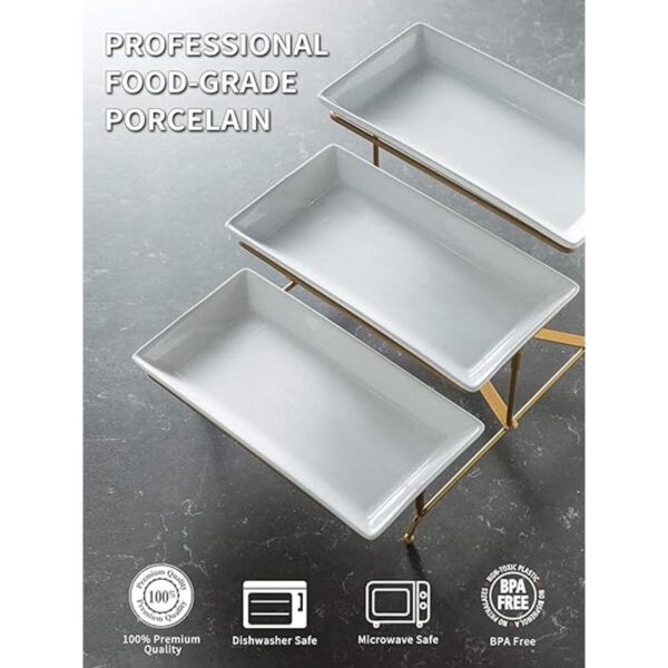 LAUCHUH Soporte para servir de 3 niveles con bandeja de