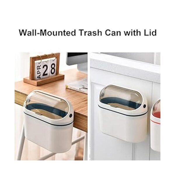 LALASTAR Bote de basura de escritorio con tapa mini cubo_2
