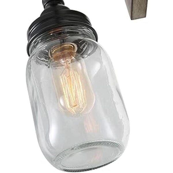 LALUZ Lámpara de baño de madera sintética 2 luces de
