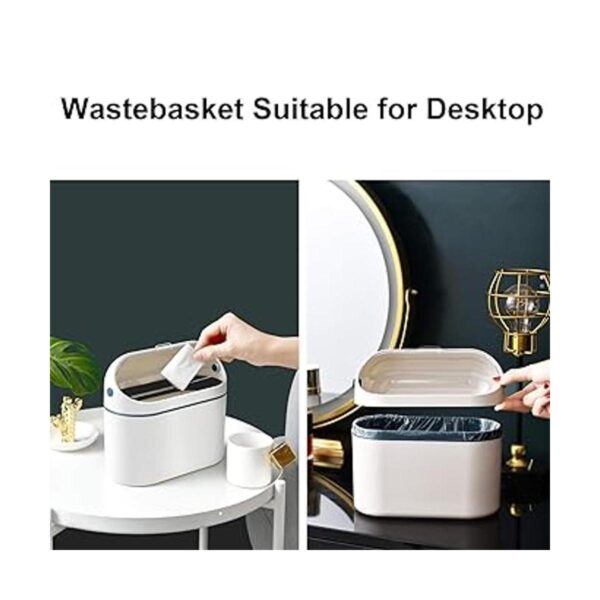 LALASTAR Bote de basura de escritorio con tapa mini cubo_3