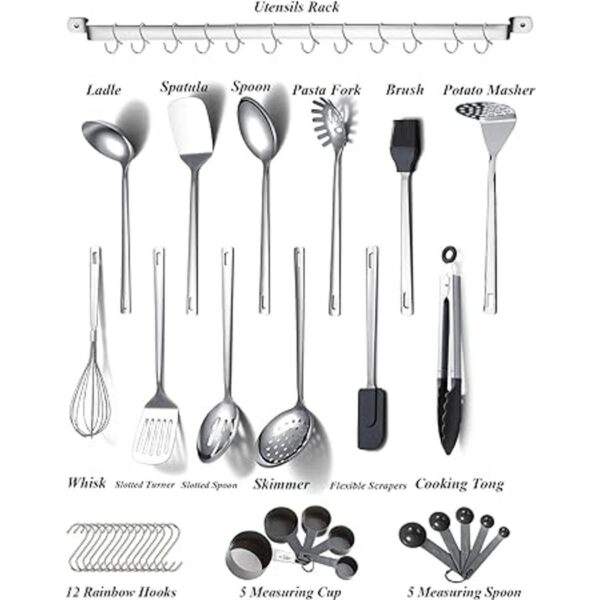 Kyraton Juego de utensilios de cocina de acero inoxidable_2