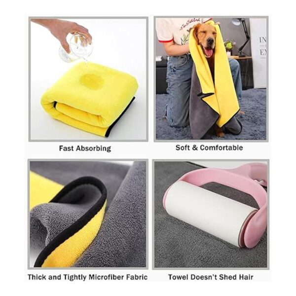 Kwispel Juego de 2 toallas para perros superabsorbentes