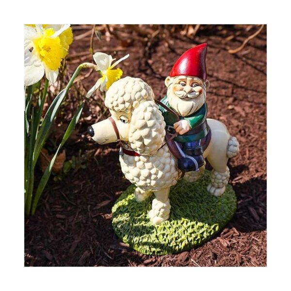 KwirkWorks Garden Gnomo Figura de estatua de césped de_2