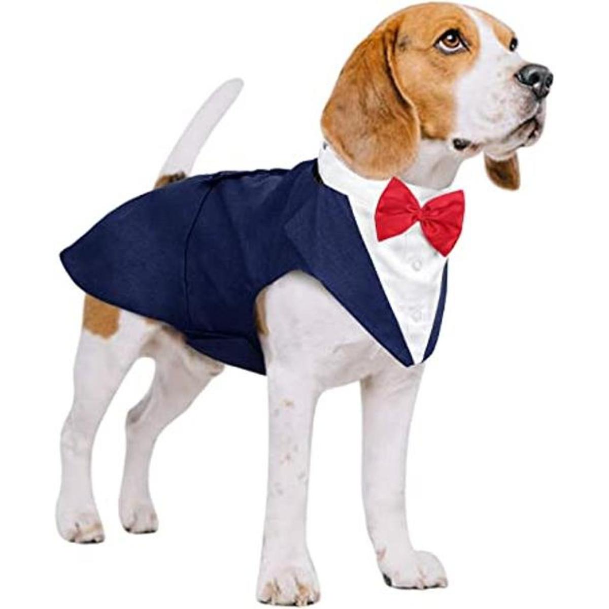 Kuoser Dog Tuxedo Dog Suit and Bandana Set Dogs Tuxedo