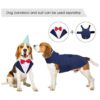 Kuoser Dog Tuxedo Dog Suit and Bandana Set Dogs Tuxedo_2