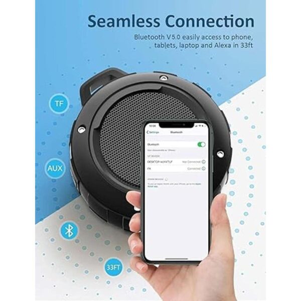 Kunodi Bocina Bluetooth resistente al agua para_6