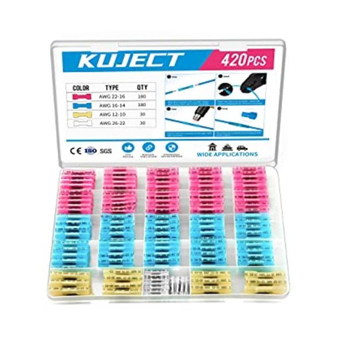 Kuject 420 conectores termorretráctiles a tope kit de