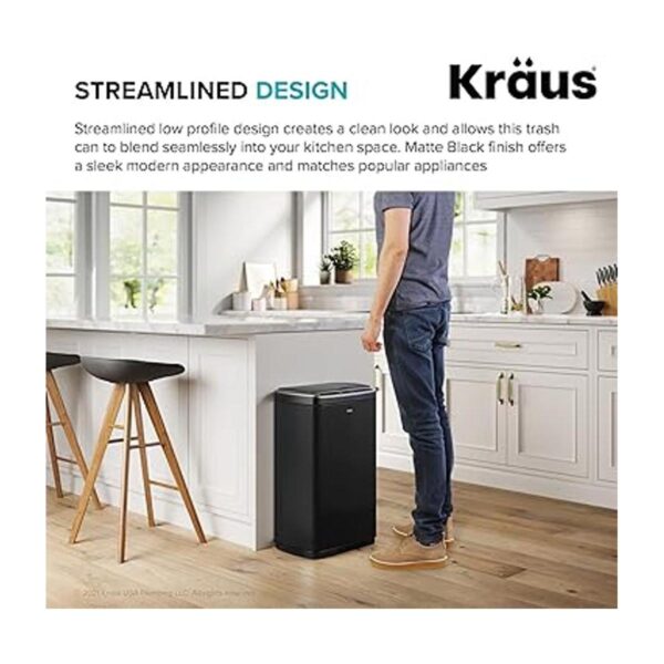 Kraus KTCS10MB GarbagePro Cubo de basura rectangular con