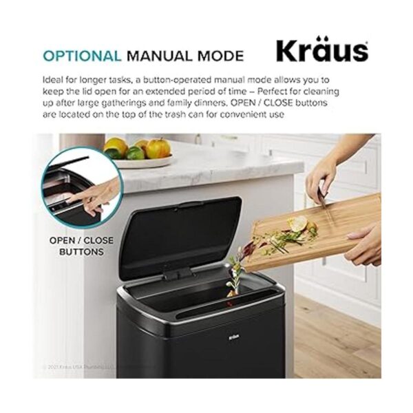 Kraus KTCS10MB GarbagePro Cubo de basura rectangular con