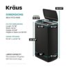 Kraus KTCS10MB GarbagePro Cubo de basura rectangular con