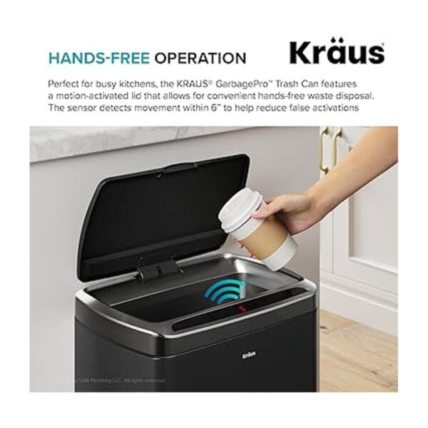 Kraus KTCS10MB GarbagePro Cubo de basura rectangular con