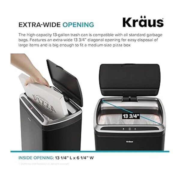 Kraus KTCS10MB GarbagePro Cubo de basura rectangular con