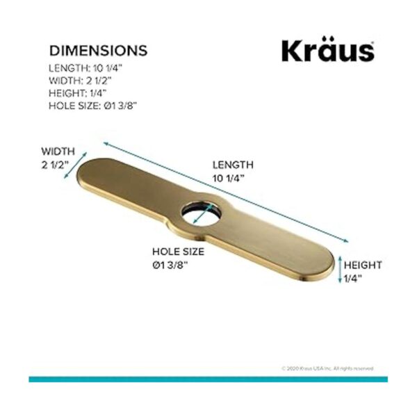 Kraus Placa de cubierta DP03BB latón cepillado_3