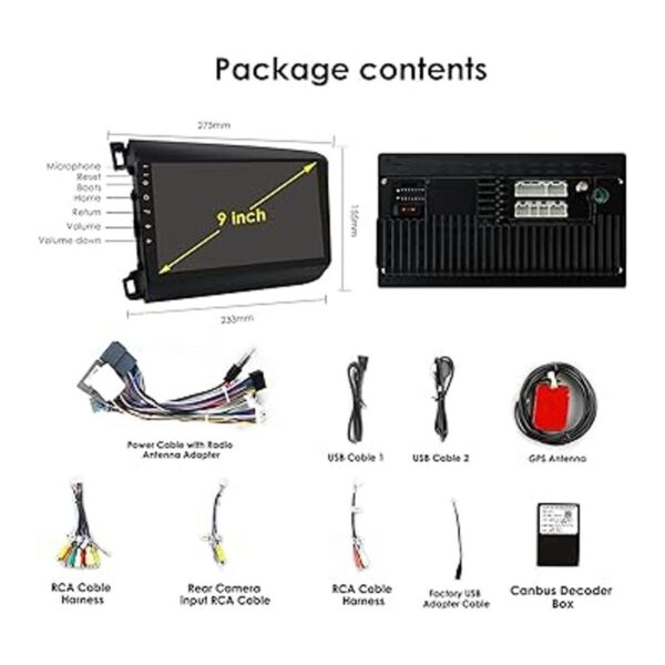 KooDux Car Radio Stereo for Honda Civic 20122015 Android_6