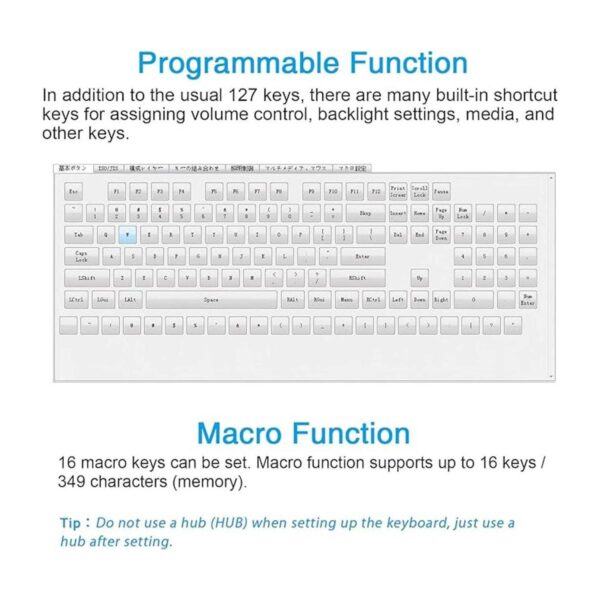 Koolertron Teclado mecánico para juegos con una mano_6