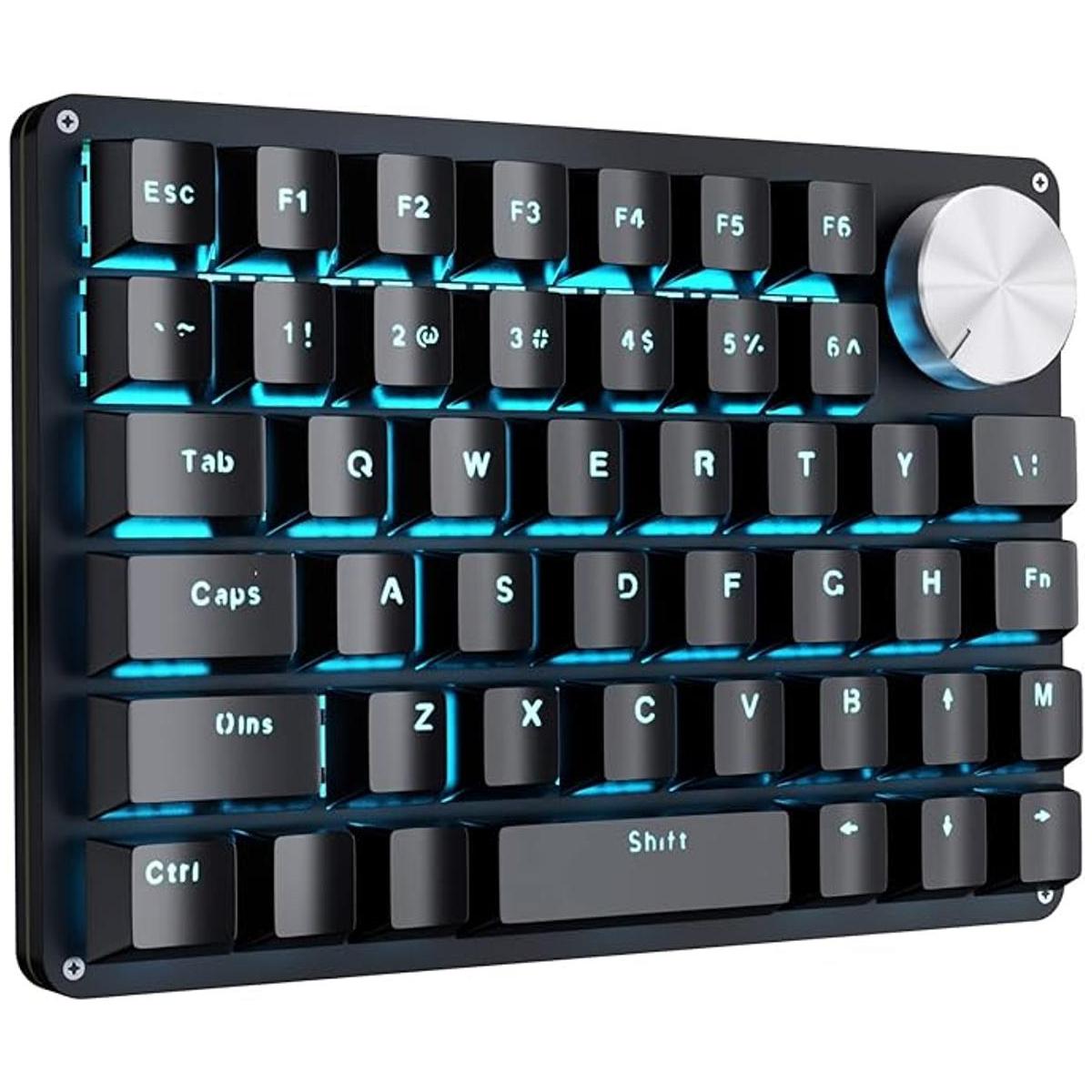 Koolertron Teclado mecánico para juegos con una mano