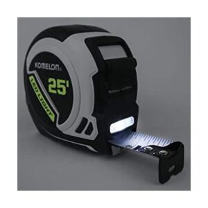 Komelon Cinta métrica de luz LED blanconegro 25 pies_1