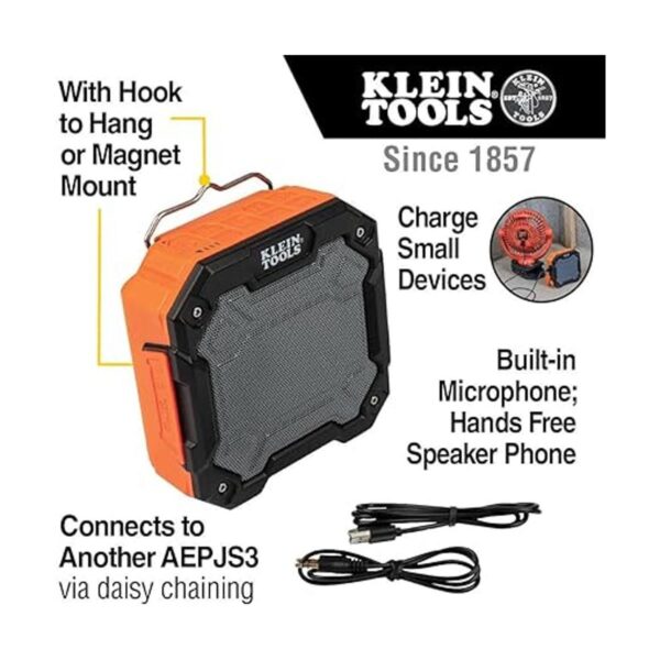 Klein Tools AEPJS3 Altavoz Bluetooth 4.2 altavoz