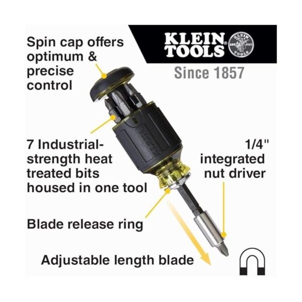 Klein Tools 32308 Destornillador de Stubby Multibit_2