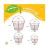 Cesta de alambre de pollo de 4 piezas para transportar y_2