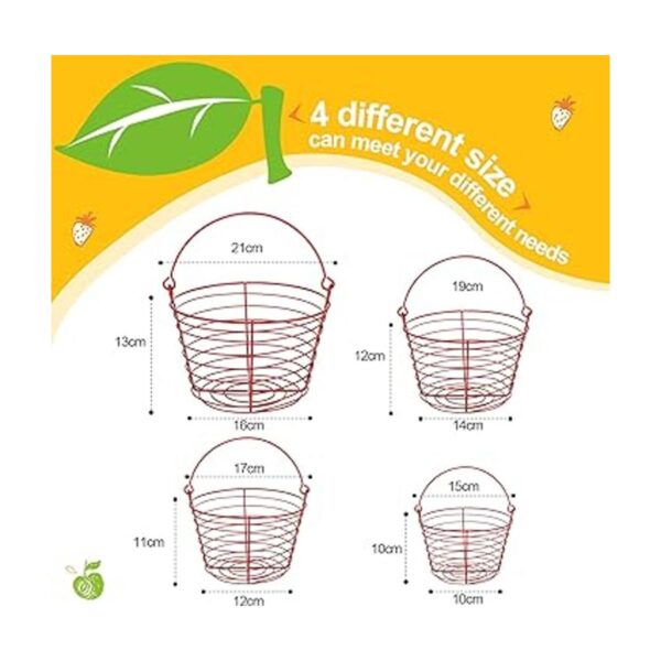 Cesta de alambre de pollo de 4 piezas para transportar y_2