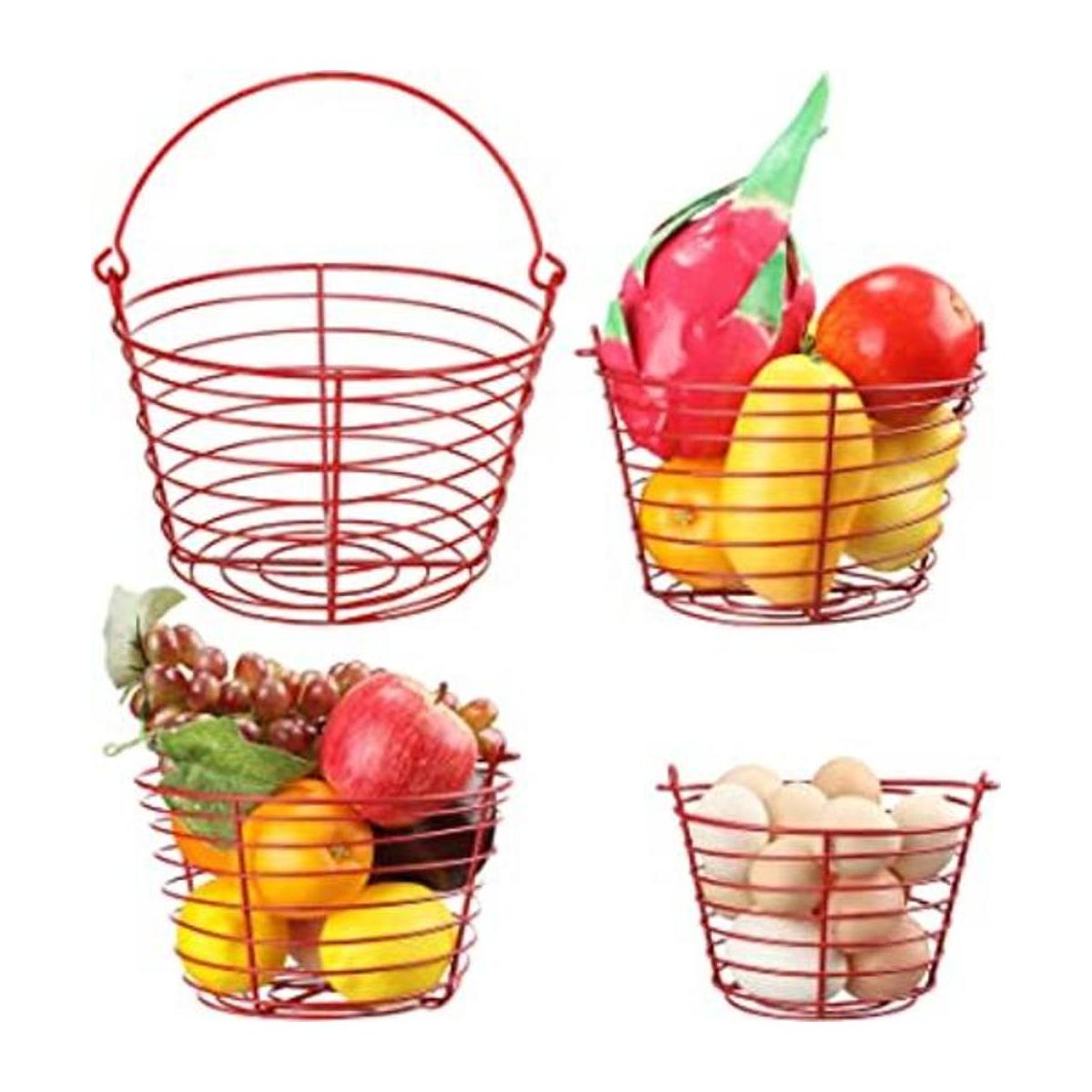 Cesta de alambre de pollo de 4 piezas para transportar y