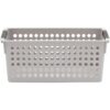 Cestas de plástico gris con asas para baño lavandería