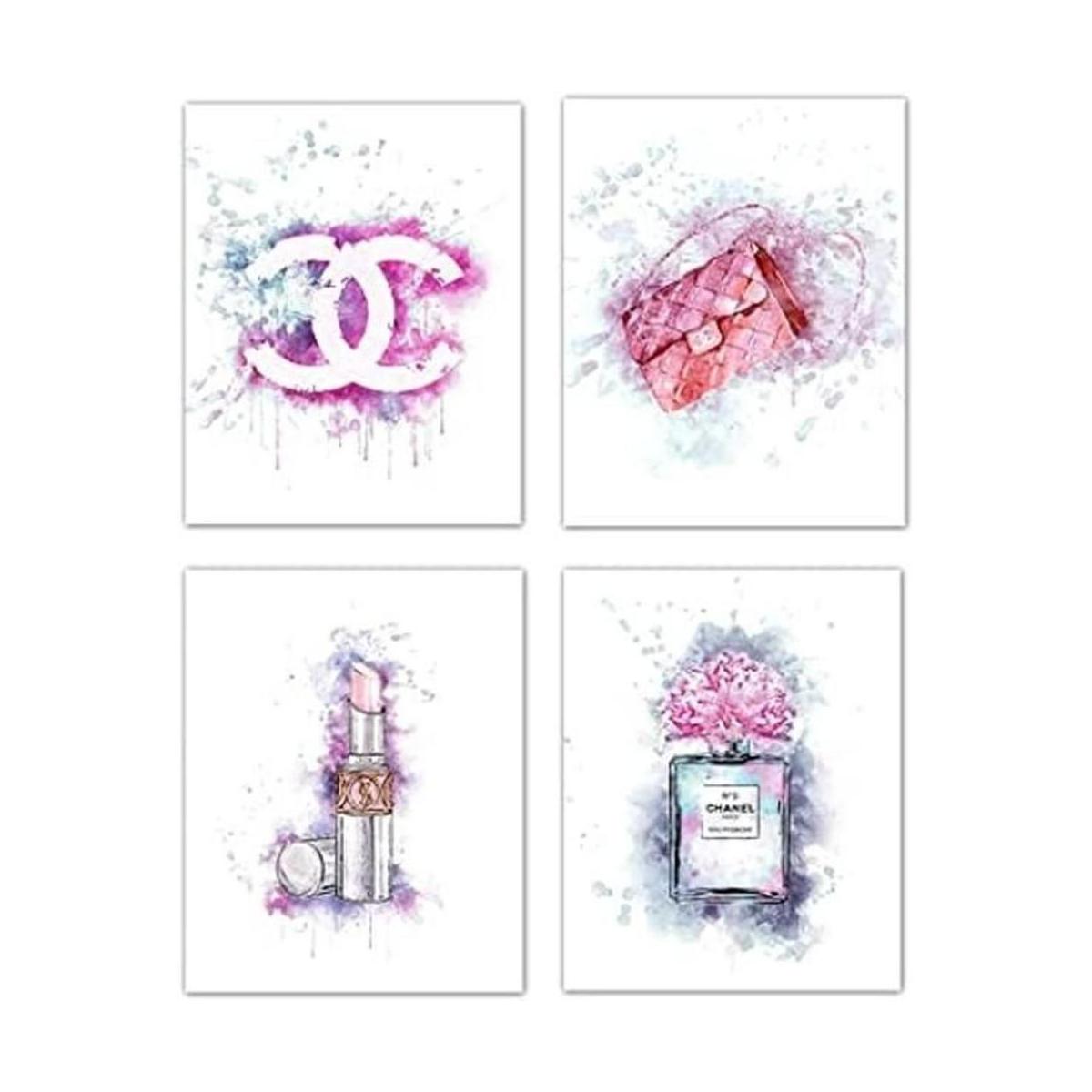 Chanel Chanel Decoración de pared rosa para dormitorio