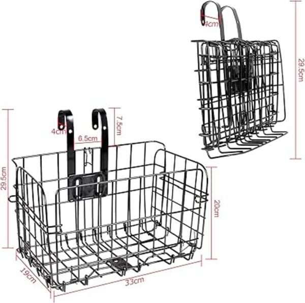 Cesta plegable trasera para bicicleta cesta delantera_2