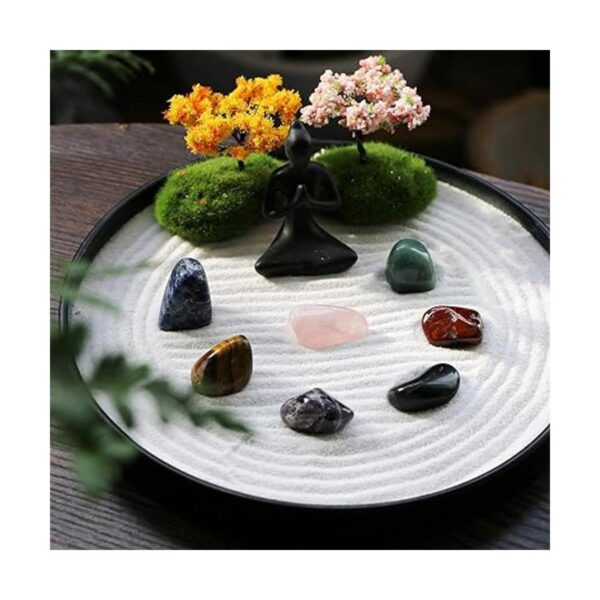 Chakra Stone Yoga Zen Garden Kit de altar de meditación_2