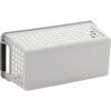 Cestas de plástico gris con asas para baño lavandería