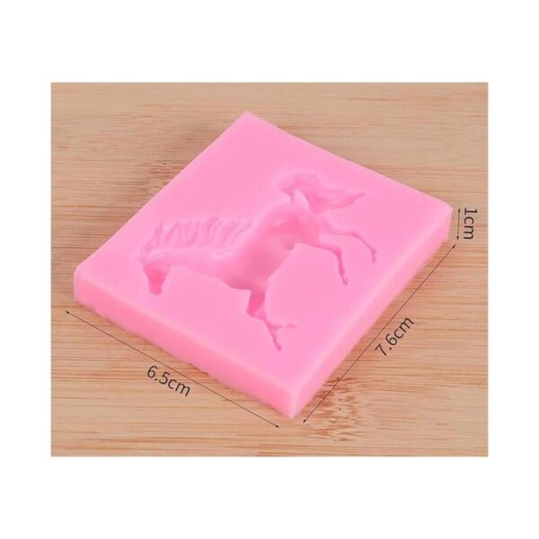 Cestony 2 moldes de silicona para caballo de correr en 3D_2