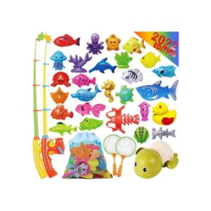 Cheffun Juguetes de piscina de agua de pesca para niños