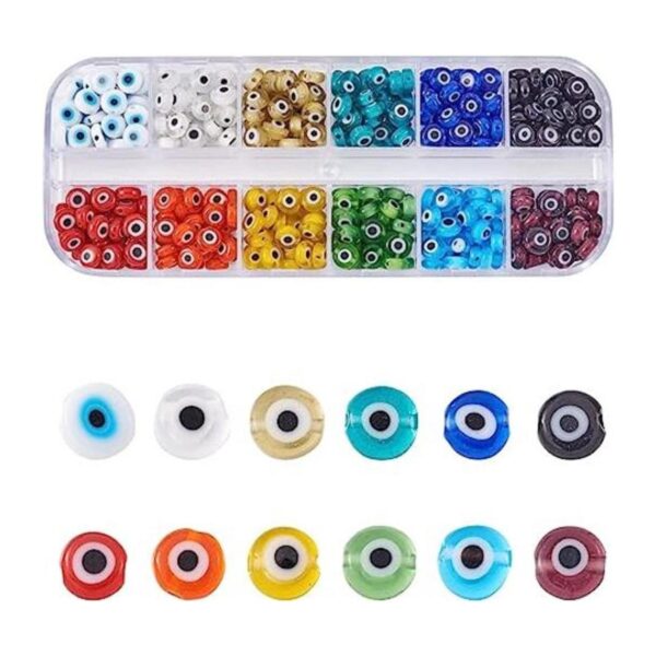 Cheriswelry 420 cuentas de cristal multicolores redondas y_1