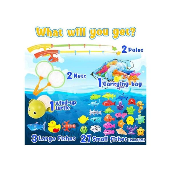 Cheffun Juguetes de piscina de agua de pesca para niños