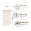 CherryNow Cesta de almacenamiento tejida de color blanco_6