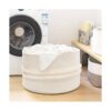 CherryNow Cesta de almacenamiento tejida de color blanco_5
