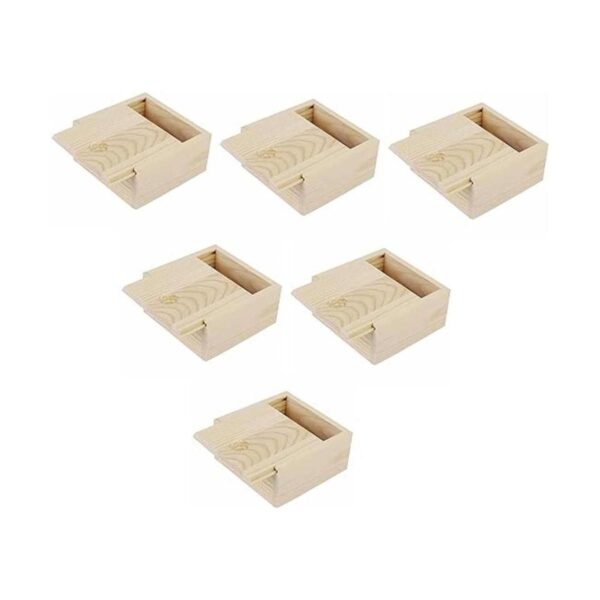 Chris.W 6 cajas de almacenamiento de madera sin terminar