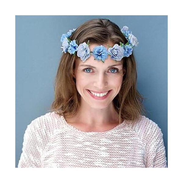 Cinaci Paquete de 8 diademas bohemias hawaianas con diseño_2