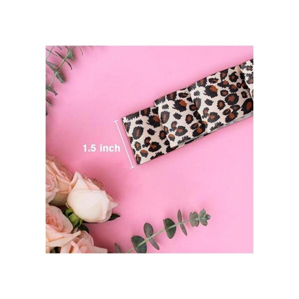 Cinta de grogrén con estampado de leopardo 1.5 pulgadas