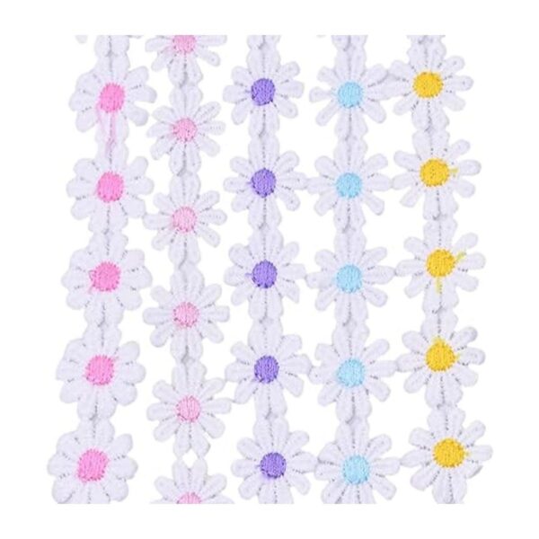 Cinta de encaje con flores y apliques de encaje de 15