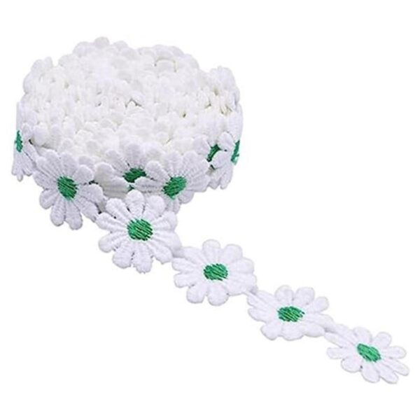 Cinta de encaje con flores y apliques de encaje de 15