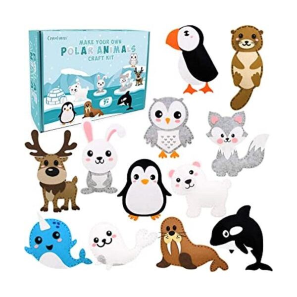 CiyvoLyeen Kit de costura de animales polares para niños_1
